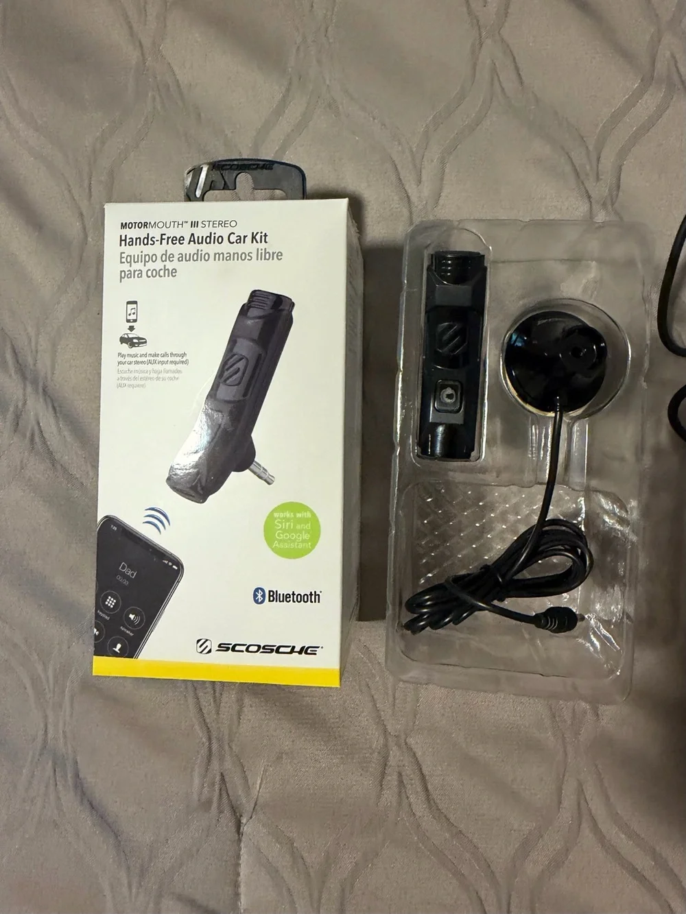 Black Bluetooth Hands-Free Car Kit